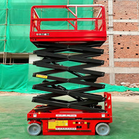 Yeni Fabrika 320KG Kendinden Tahrikli Mini Hidrolik Platform Makaslı Kaldırıcı, Çelik Halatlı Askı ile