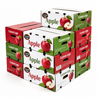 Groothandel duurzame op maat bedrukte golfkartonnen fruitdoos voor verpakkingen van druiven, kersen, appels, citroenen, sinaasappels, mango's en pruimen