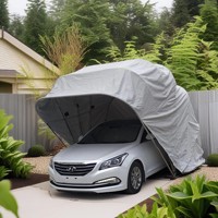 Abri de stationnement rétractable entièrement automatique, auvent métallique simple pour voiture, auvent extérieur, garage mobile, auvent pliant pour voiture