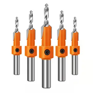 Countersink drill bits chamfer countersunk straight shank screw hole drilling tools step drill