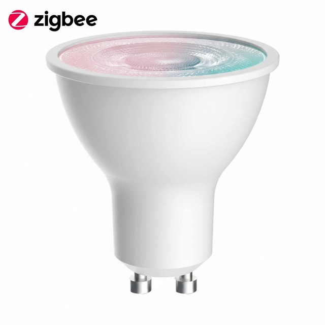 SLS RGB+C+W White Smart LED GU10 Bulbs Dimmable Zigbee Lamps Android App & Alexa/Google Home Tuya Control Electric for Hotels