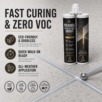 Mastic-colle polyuréthane à séchage rapide pour carrelage céramique, étanche et anti-moisissure, double cartouche, pour joints de sol de salle de bain, OEM
