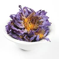 Vente en gros de fleurs de lotus bleues séchées naturelles, boutons de lotus bleus entiers séchés pour tisanes