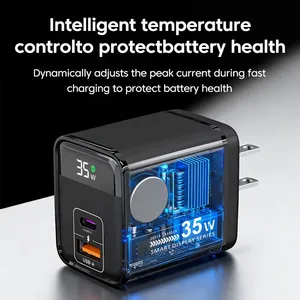 35W USB Type-C Fast Charging Phone Charger Type C With Digital Display Quick Charge Power <strong>Adapter</strong> for IPhone17 <strong>16</strong> Xiaomi Huawei - Product Image 5