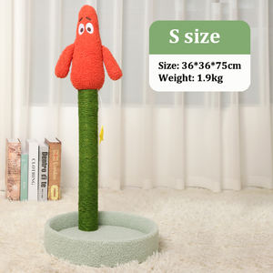 Poste Rascador de Gato Pequeño Hombre Rojo con Bola de Resorte <span class=keywords><strong>Plataforma</strong></span> de Salto Estrella Colgante - Product Image 2