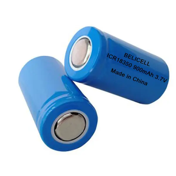 Lithium ion 900mah 9A battery 18350 3.7V Li-ion battery high power for flashlight