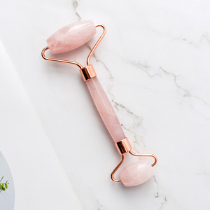 Masseur Facial avec Logo personnalisé, 100% pierre de Jade naturelle, couleur <span class=keywords><strong>Rose</strong></span>, Quartz <span class=keywords><strong>Rose</strong></span>, rouleau de Jade, offre spéciale - Product Image 2
