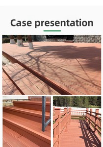 Plancher extérieur en WPC haute résistance résistant aux UV, dalles emboîtables pour jardin, cour, terrasse, <span class=keywords><strong>couleur</strong></span> grain de bois <span class=keywords><strong>teck</strong></span> - Product Image 4