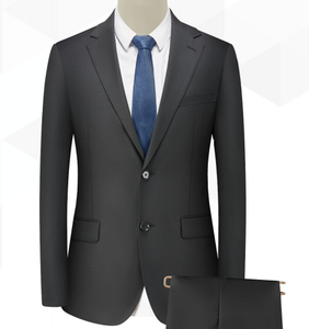 ファンジョンファッション ブラック ネイビーブルー ビジネススーツ ユニセックス フォーマル ホテル受付制服 結婚式 静電気防止 毛玉防止 - Product Image 2