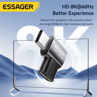 ESSAGER ES-OTG31 90 Degrés Angle 8K 60Hz Usb4.0 40Gbps Ordinateur Portable 240W Chargeur Rapide Otg Type C Femelle Mâle Usb Adaptateurs Connecteurs