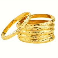 Bracelet populaire transfrontalier en cuivre plaqué or 24K pour hommes et femmes, bijoux de mariage pour femmes européennes et américaines de Dubaï