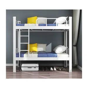 침실을위한 현대적인 스타일 금속 홈 가구 저렴한 슈퍼 싱글 더블 이층 침대 트리플 이층 침대 기숙사 학교 이층 침대