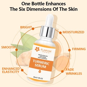Sérum Visage au Curcuma, Algues Marines et Aloe Vera avec Vitamines B5, C et Acide Hyaluronique - Hydratant, Éclaircissant et Anti-rides à Base de Plantes Biologiques OEM - Product Image 3