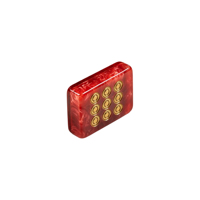Jeu de Mahjong en résine moulée privée, tuiles de Mahjong rouge rubis, ensemble de jeu de table de casino pour les amateurs de Mahjong