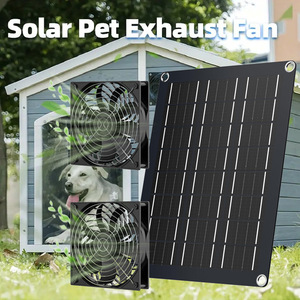 พัดลมระบายอากาศแบบใช้พลังงานแสงอาทิตย์ ขนาด 12 ซม. มอเตอร์ไร้แปรงถ่าน สำหรับเล้าไก่ พร้อมแผงโซลาร์เซลล์แบบโมโนคริสตัลไลน์ - Product Image 3