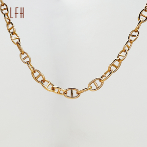 LFH Fashion Au750 18k Corrente Elo Marinheiro Joias de Ouro Saudita Penhoráveis Ouro 18k Joias de Ouro 18k Ouro Real para Homens e Mulheres - Product Image 6