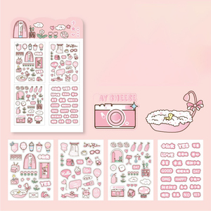 Nouvelle Décoration Maison Licorne Fleur de Cerisier en PET Dépoli Scintillant Écologique Imperméable Translucide Découpé au Laser pour Étudiants - Product Image 6