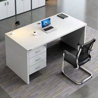 Chaise de bureau individuelle Maxfree, combinaison moderne de bureau informatique avec plateau en bois réglable, écologique, avec rangement, bureau portable
