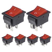 Interrupteur à bascule KCD4 6 broches 3 positions 16A 250VAC Interrupteurs à bascule carrés à brancher ON-OFF-ON IP65 DPDT pour voiture marine appareils électroménagers
