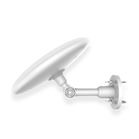 Antuko 150 Mile 360 Graden HD Digitale Buitenantenne met Ingebouwde Versterker, 5G/4G LTE Filter, Paalmontage, 1000 Mile Bereik, 360°