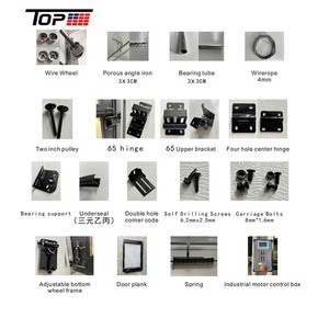Porte <span class=keywords><strong>de</strong></span> <span class=keywords><strong>garage</strong></span> à double vitrage 16x7 avec <span class=keywords><strong>deux</strong></span> ouvre-<span class=keywords><strong>portes</strong></span> <span class=keywords><strong>de</strong></span> <span class=keywords><strong>garage</strong></span> et porte piétonne - Ensemble complet - Product Image 6