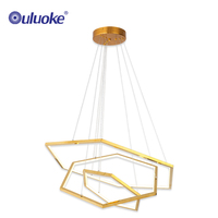 Plafonnier Led rond suspendu en or de haute qualité, économie d'énergie, éclairage d'intérieur, lampe suspendue personnalisée