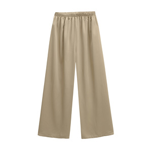 <span class=keywords><strong>Pantaloni</strong></span> Estivi da Donna a <span class=keywords><strong>Vita</strong></span> Alta, Gamba Larga, Stile Palazzo, Chiusura Elastica <span class=keywords><strong>in</strong></span> <span class=keywords><strong>Vita</strong></span>, Tessuto <span class=keywords><strong>in</strong></span> <span class=keywords><strong>Viscosa</strong></span> Elasticizzato Antirughe, Vestibilità Comoda - Product Image 5