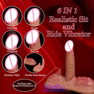 Vibratore a Spinta con Dildo Telescopico Oscillante e Riscaldante, 9 Modalità di Vibrazione per Stimolazione Duale del Punto G - Product Image 3