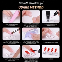 Makeauty Double Forme Sandwich Motif Amande Style Français Couverture Complète Réutilisable Plastique Doigt Ongles Conseils Longue Durée 150pcs 15 Taille