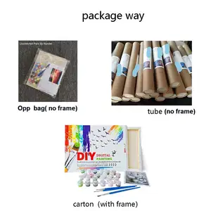 Kit de peinture personnalisée avec numéros, image colorée de paysage de nuit, rue, DIY bricolage