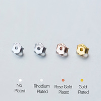 Attaches de boucles d'oreilles en argent plaqué or S925, embouts d'oreilles en argent, attaches de boucles d'oreilles, clips d'oreilles, boucles d'oreilles en argent, accessoires de bijoux en gros