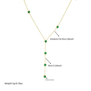 Heart Shape Rhinestone Y Chain Necklace Zinc Alloy Daily Wear Women's Fashion Jewelry N3159 N3160 N3161 - Product Image 4