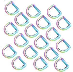 Metal Rainbow Swivel <b>Snaps</b> <b>Hooks</b> With Rainbow D Rings And Tri Glides Rainbow Purse Hardware Slide Buckles - Product Image 1