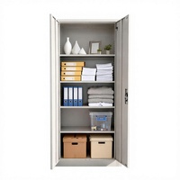 Archivador de Acero de Cuatro Niveles con Puerta de Vidrio para Gestión de Documentos en Oficinas, Archivos, Centros Médicos y Laboratorios