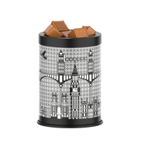 Nouveau Design de ville moderne chauffe-cire métal 2-en-1 arôme huile essentielle bougie parfum huile chauffe-huile lampe pour le Yoga à domicile
