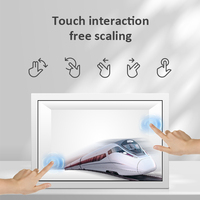 32 43 49 55 65 75 86 pouces écran d'affichage publicitaire avec vitrine tactile Interactive/boîtes holographiques boîte lcd transparente