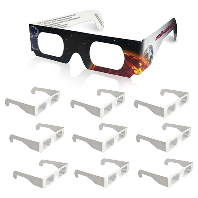 Customized Color Printed Frame Heart Diffraction Glasses Telescope Accessories Ideal Protection for Eyes Solar Eclipse Glasses