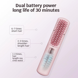 Spazzola Lisciante per Capelli <span class=keywords><strong>Dr</strong></span> Flash Portatile Senza Fili con Display della Temperatura e Tecnologia Ionica - Product Image 6