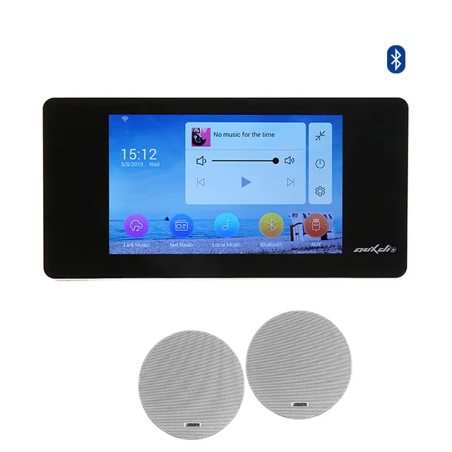 5 polegadas Bluetooth Touch Screen Em Wall Player Smart Home Painel De Controle De Parede com Teto Speaker Set