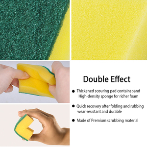 Nhà Bếp Làm Sạch Miếng Bọt Biển Cứng Miếng Cọ Rửa Bền Chà Nhà Bếp Làm Sạch Miếng Bọt Biển Với Màu Xanh Lá Cây Nylon Cọ Rửa Pad - Product Image 6
