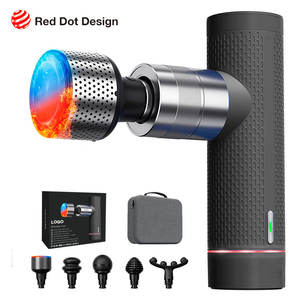 Q8225 Tragbare bürstenlose Motor massage pistole mit tiefem Gewebe und 5 Geschwindigkeit stufen Körper Verwenden Sie 4 Massage köpfe-OEM-wettbewerbs fähiger Preis - Product Image 1