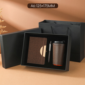 Emballage de boîte cadeau de luxe A5 A6 couverture <span class=keywords><strong>en</strong></span> cuir avec boîte cadeau logo d'entreprise ensemble de cahiers blancs personnalisés - Product Image 5