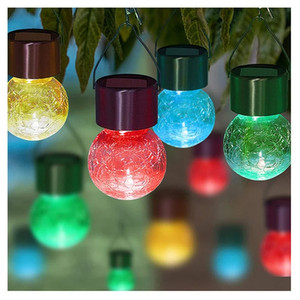 Hot Selling Crack <strong>Ball</strong> <strong>Solar</strong> <strong>Powered</strong> Hanging Lantern Fairy Light Landscape Street Garden Lighting - Product Image 1