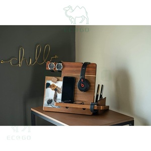 Modern Design <b>Desk</b> Organizer Office Professional Desktop Phone <b>Stand</b> Durable Bamboo <b>Glasses</b> Holder - Product Image 3