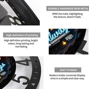 Reloj redondo de hierro de 25 cm diseñado como un fractal <span class=keywords><strong>Mandelbrot</strong></span> - Product Image 4