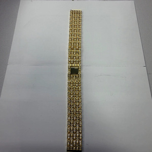 Apple Watch Diamond Mesh Band 18mm 20mm 22mm Silver Gold Rose Gold Metal Strap <b>Snap</b> <b>Fastener</b> Universal Smart Watch Bands - Product Image 3
