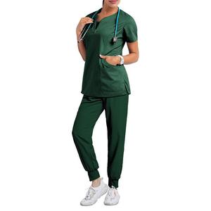 Combinaisons de travail extensibles à col en V, vente chaude, logo personnalisé pour uniformes d'hôpital et uniformes de médecins et d'infirmières - Product Image 5