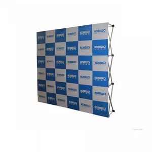 Telón de fondo de tela de tensión personalizado Banner Booth Frame Straight Pop up Trade Show Display Stand