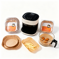 Papier brun carré anti-graisse, sans fluor, double antiadhésif, résistant à la chaleur, sans danger pour les aliments, biodégradable, 100 pièces, 9 pouces, 1,77 pouce