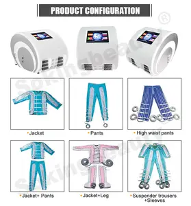 3 In 1 Professional Presoterapia Air Pressure Compression Leg Boots Full Body Massager Pressotherapy Lymphatic Drainage Machine